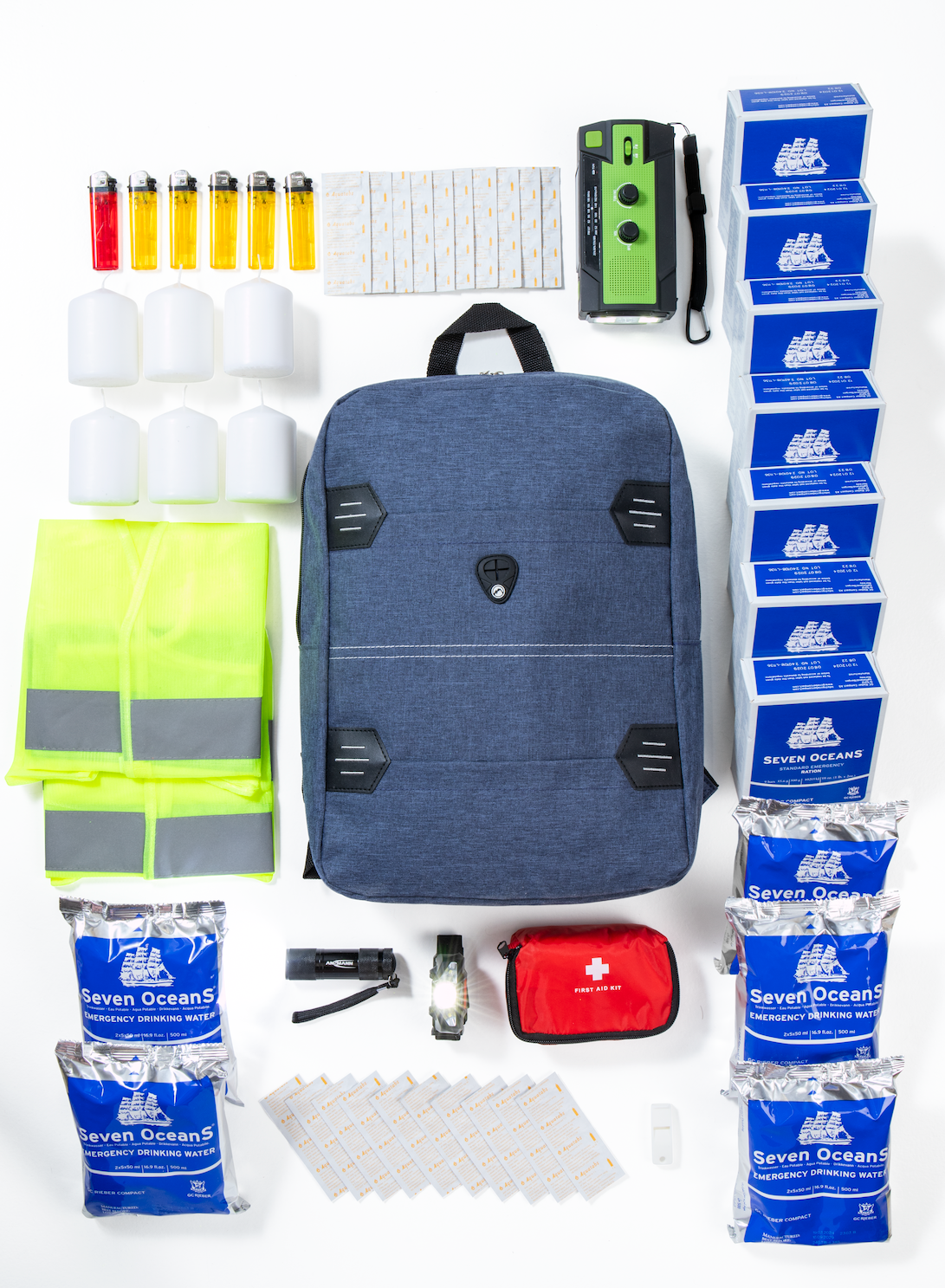 Noodpakket Uitgebreid: 10 dagen rantsoen (incl.  incl. EHBO set + extra backpack)